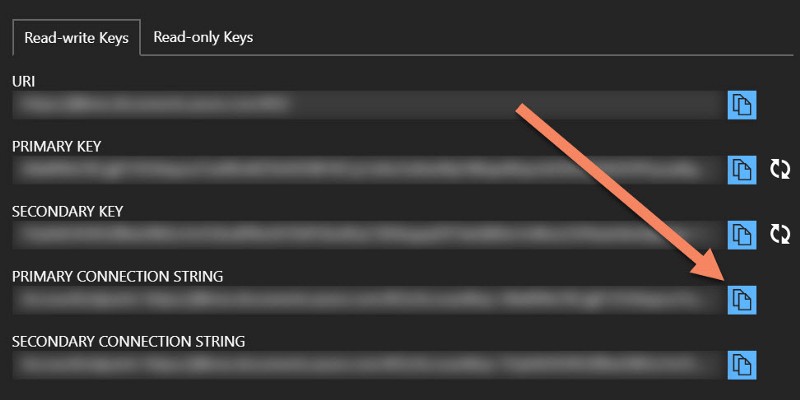 Get the connection string