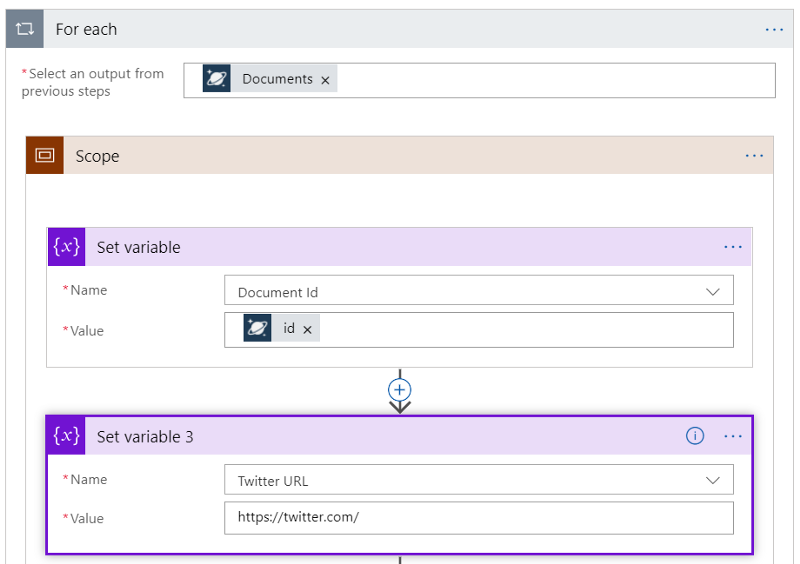 Iterate over each document