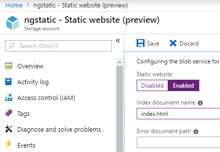 Set up Static Website