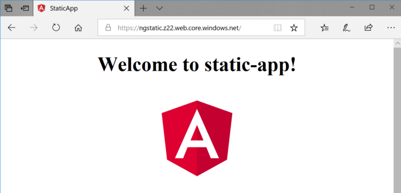 Statically hosted Angular app