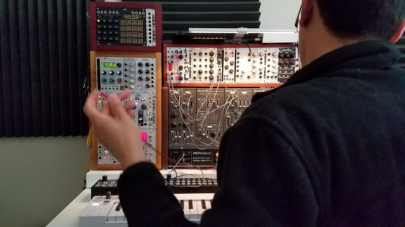 Picture of analog synthesizer