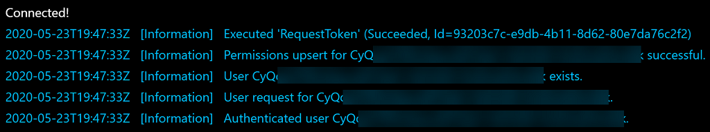 Azure Functions logs
