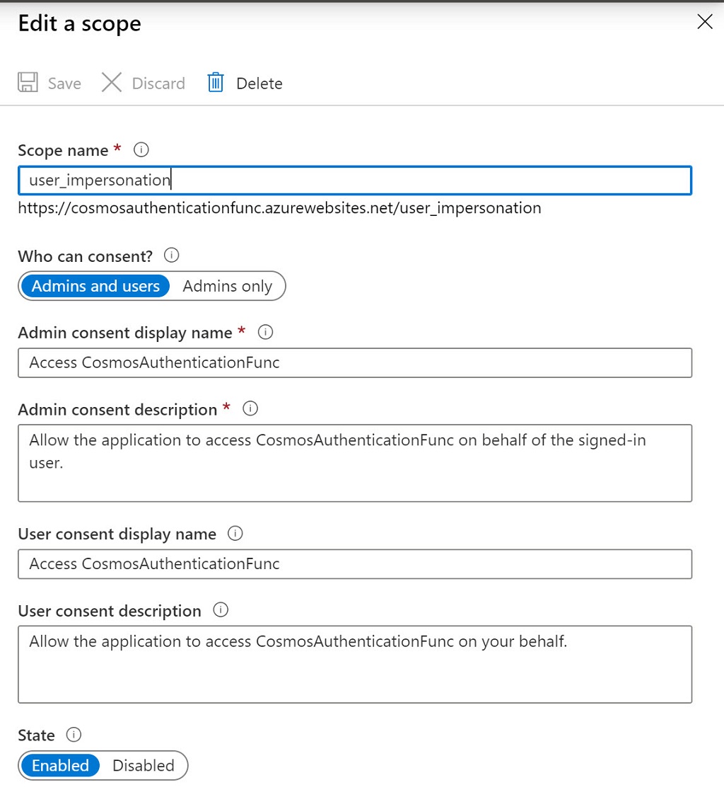 User Impersonation Scope