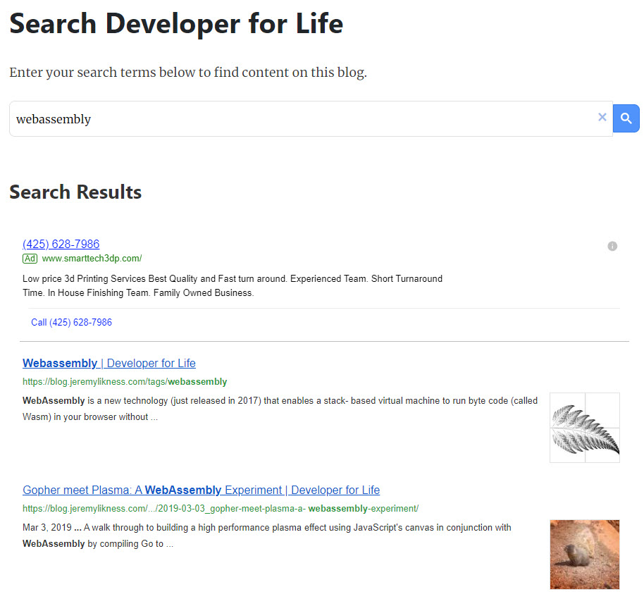 Desktop search experience
