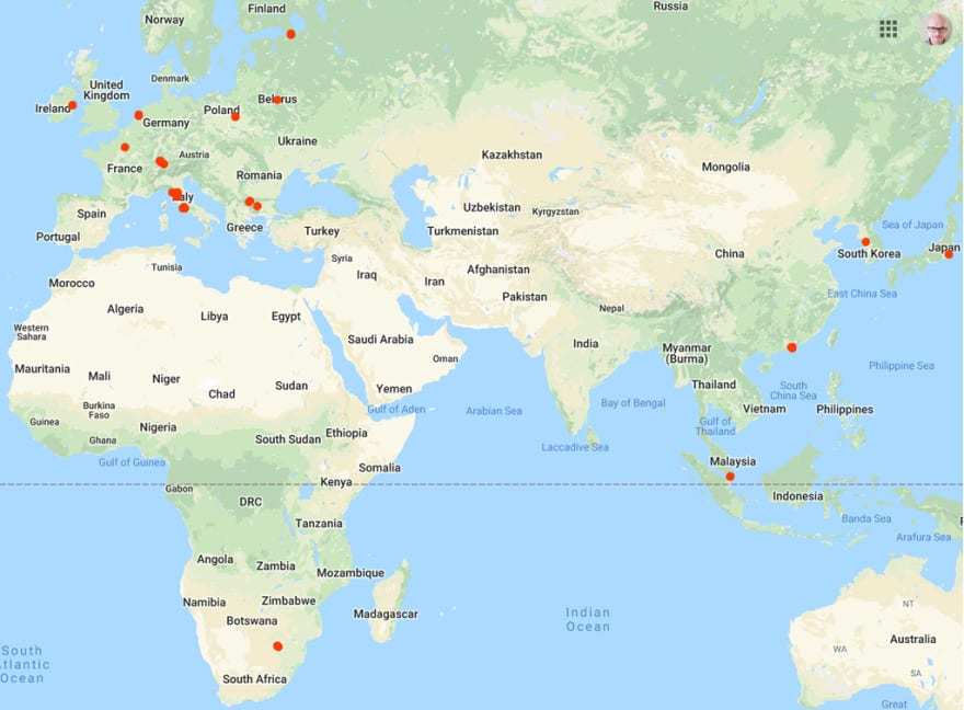 International speaking venues I&rsquo;ve been at