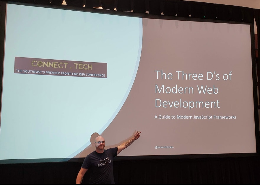 Having fun before a presentation